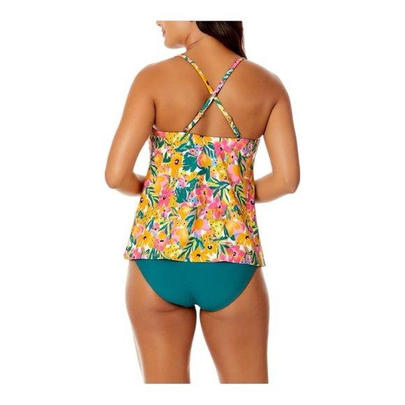 Anne Cole Women's Easy Triangle Tankini Swim Top Size 32C /34B Sunshine Floral - Picture 3 of 16